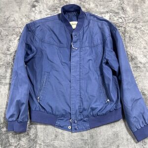Arnie Arnold Palmer Vintage Navy Blue Bomber Jacket Mens Medium Windbreaker